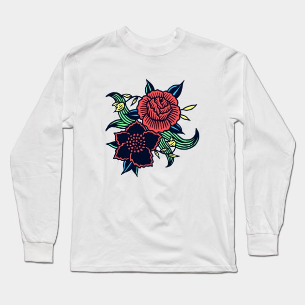 Decorative Flowers 2 Long Sleeve T-Shirt by herbivorass